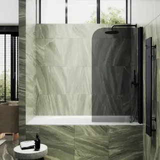 Шторка на ванну MaybahGlass MGV-618-6 70см чёрный